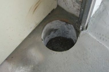Сверление отверстия под трубы